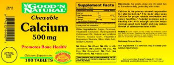 Good 'N Natural Chewable Calcium 500 mg - calcium supplement