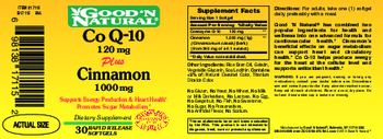 Good 'N Natural Co Q-10 120 mg Plus Cinnamon 1000 mg - supplement