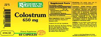 Good 'N Natural Colostrum 650 mg - supplement