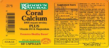 Good 'N Natural Coral Calcium Plus Vitamin D3 & Magnesium - 