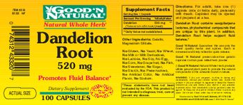 Good 'N Natural Dandelion Root 520 mg - supplement