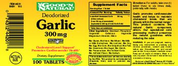 Good 'N Natural Deodorized Garlic 300 mg - supplement