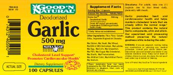 Good 'N Natural Deodorized Garlic 500 mg - supplement