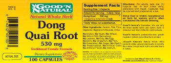 Good 'N Natural Dong Quai Root 530 mg - supplement
