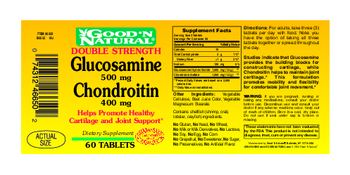 Good 'N Natural Double Strength Glucosamine 500 mg Chondroitin 400 mg - supplement