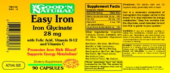 Good 'N Natural Easy Iron Iron Glycinate 28 mg - supplement