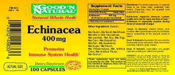 Good 'N Natural Echinacea 400 mg - supplement