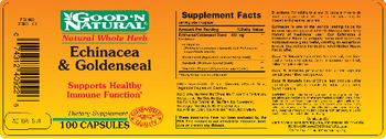 Good 'N Natural Echinacea & Goldenseal - supplement