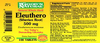 Good 'N Natural Eleuthero (Siberian Root) 500 mg - supplement