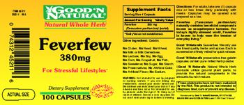 Good 'N Natural Feverfew 380 mg - supplement