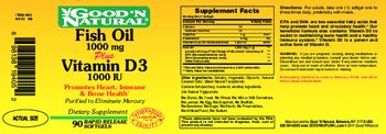 Good 'N Natural Fish Oil 1000 mg Plus Vitamin D3 1000 IU - supplement