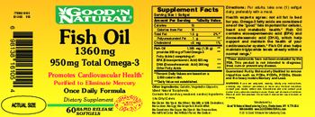 Good 'N Natural Fish Oil 1360 mg 950 mg Total Omega-3 - supplement