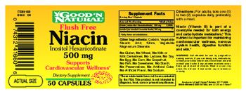 Good 'N Natural Flush Free Niacin Inositol Hexanicotinate 500 mg - supplement