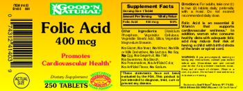 Good 'N Natural Folic Acid 400 mcg - supplement