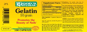 Good 'N Natural Gelatin 10 Grain - supplement