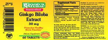 Good 'N Natural Ginkgo Biloba Extract 30 mg - supplement