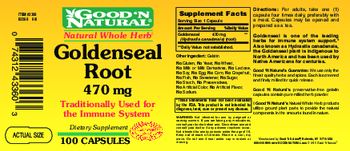 Good 'N Natural Goldenseal Root 470 mg - supplement