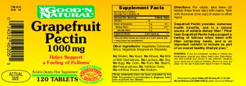 Good 'N Natural Grapefruit Pectin 1000 mg - soluble fiber supplement