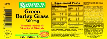 Good 'N Natural Green Barley Grass 500 mg - supplement