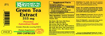 Good 'N Natural Green Tea Extract 315 mg - supplement
