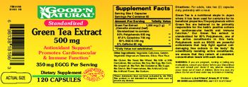 Good 'N Natural Green Tea Extract 500 mg - supplement