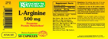 Good 'N Natural L-Arginine 500 mg - supplement