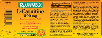 Good 'N Natural L-Carnitine 500 mg - supplement