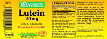 Good 'N Natural Lutein 20 mg - supplement