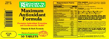 Good 'N Natural Maximum Antioxidant Formula - supplement