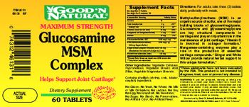 Good 'N Natural Maximum Strength Glucosamine MSM Complex - supplement