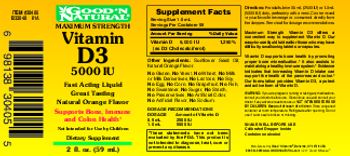 Good 'N Natural Maximum Strength Vitamin D3 5000 IU Natural Orange Flavor - supplement