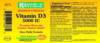 Good 'N Natural Maximum Strength Vitamin D3 5000 IU - supplement