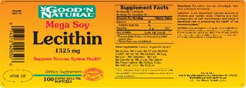 Good 'N Natural Mega Soy Lecithin 1325 mg - supplement