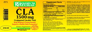 Good 'N Natural Mega Strength CLA 1500 mg Conjugated Linoleic Acid - supplement