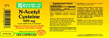 Good 'N Natural N-Acetyl Cysteine 600 mg - supplement