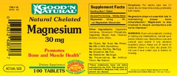 Good 'N Natural Natural Chelated Magnesium 30 mg - supplement