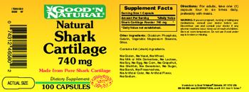 Good 'N Natural Natural Shark Cartilage 740 mg - supplement