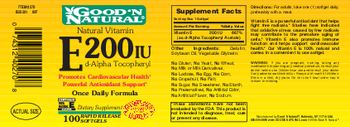 Good 'N Natural Natural Vitamin E 200 IU D-Alpha Tocopheryl - supplement