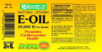 Good 'N Natural Natural Vitamin E-Oil - supplement