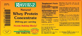 Good 'N Natural Natural Whey Protein Concentrate - supplement