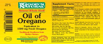 Good 'N Natural Oil Of Oregano - supplement