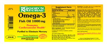 Good 'N Natural Omega-3 Fish Oil 1000 mg - supplement