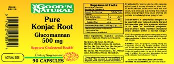 Good 'N Natural Pure Konjac Root Glucomannan 500 mg - supplement
