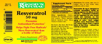 Good 'N Natural Resveratrol 50 mg - supplement
