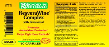 Good 'N Natural ResveraWine Complex With Resveratrol - supplement