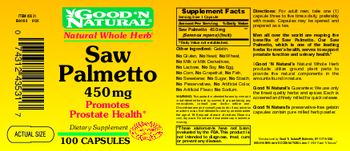 Good 'N Natural Saw Palmetto 450 mg - supplement