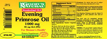 Good 'N Natural Standardized GLA Evening Primrose Oil 1000 mg 90 mg GLA (9%) - supplement