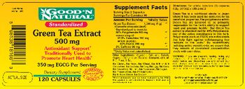 Good 'N Natural Standardized Green Tea Extract 500 mg - supplement