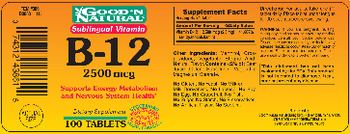 Good 'N Natural Sublingual Vitamin B-12 2500 mcg - supplement