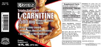 Good 'N Natural Triple Strength L-Carnitine 1500 mg Natural Lemon Flavor - supplement